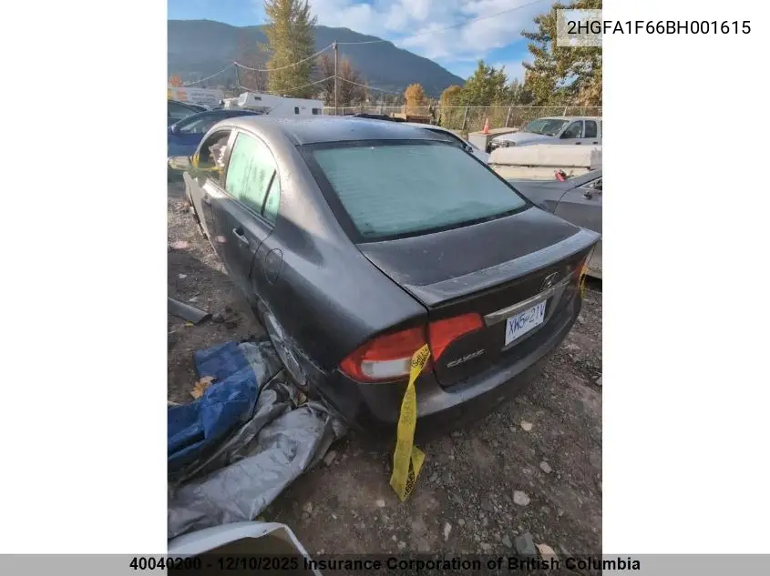 2HGFA1F66BH001615 2011 Honda Civic