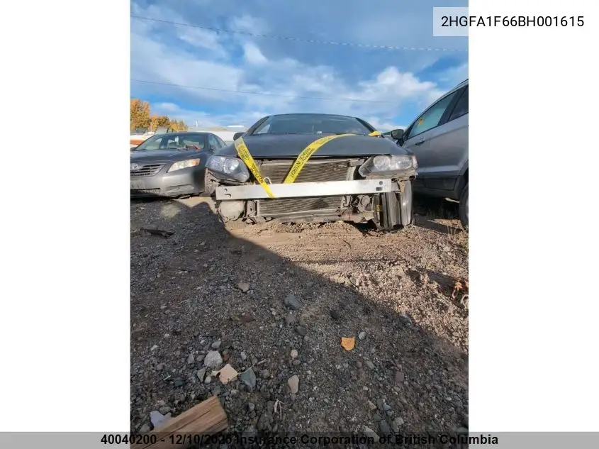 2HGFA1F66BH001615 2011 Honda Civic