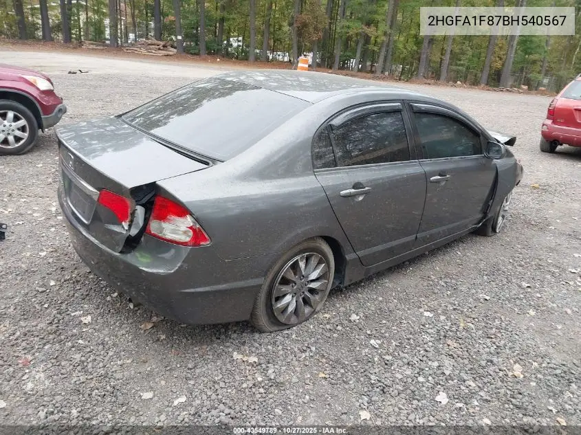 2HGFA1F87BH540567 2011 Honda Civic Ex