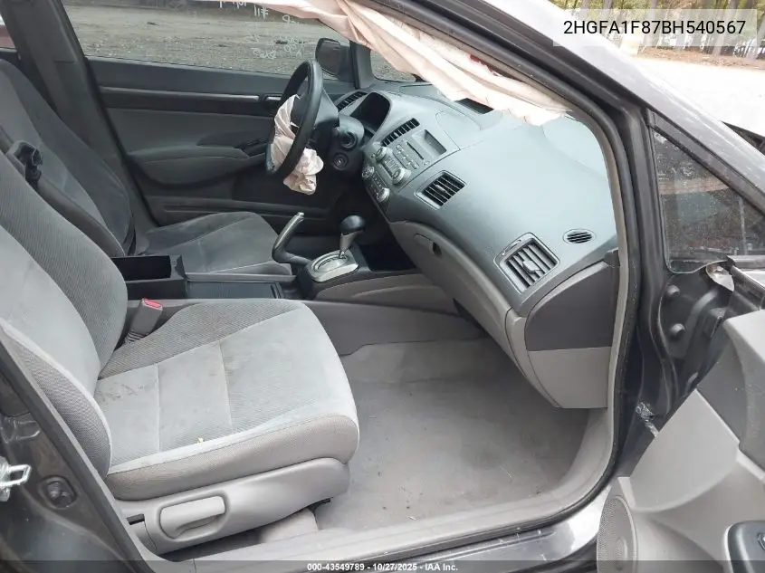 2HGFA1F87BH540567 2011 Honda Civic Ex