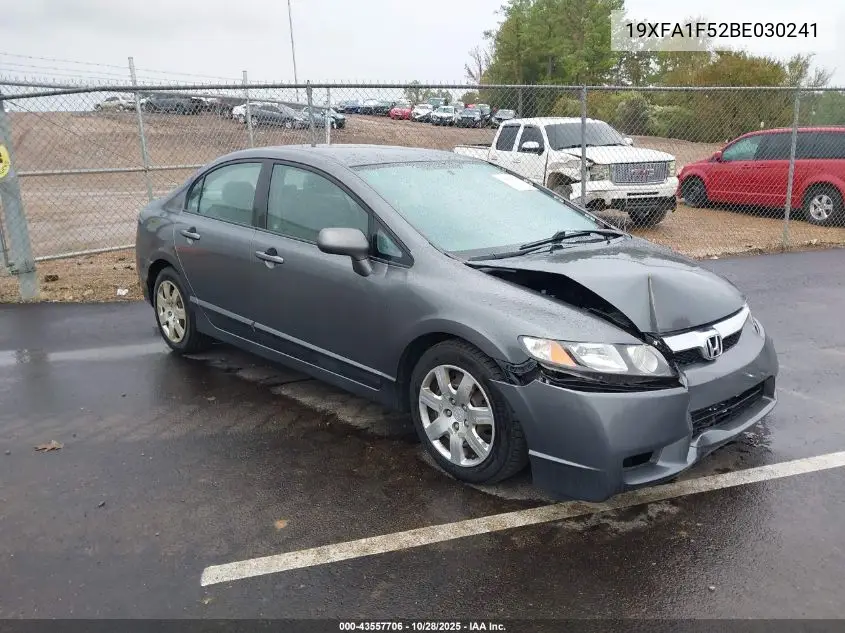 19XFA1F52BE030241 2011 Honda Civic Lx
