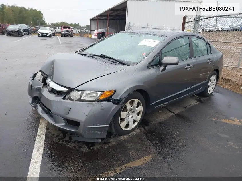 19XFA1F52BE030241 2011 Honda Civic Lx