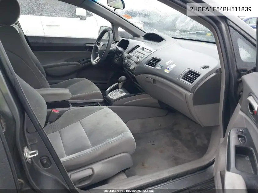 2HGFA1F54BH511839 2011 Honda Civic Lx