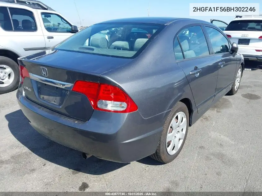 2HGFA1F56BH302246 2011 Honda Civic Lx
