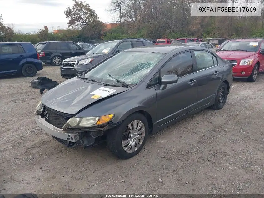 19XFA1F58BE017669 2011 Honda Civic Lx