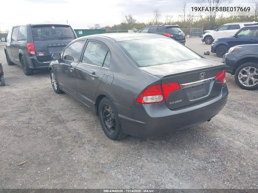 19XFA1F58BE017669 2011 Honda Civic Lx