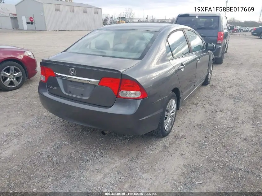 19XFA1F58BE017669 2011 Honda Civic Lx