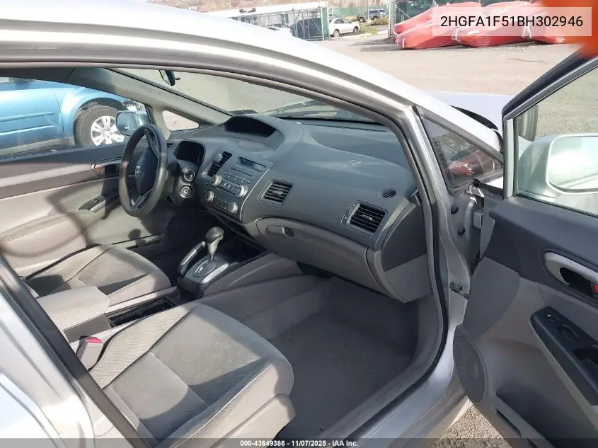 2HGFA1F51BH302946 2011 Honda Civic Lx