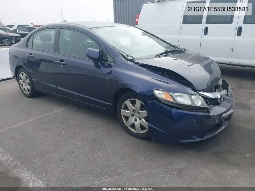 2HGFA1F55BH538581 2011 Honda Civic Lx