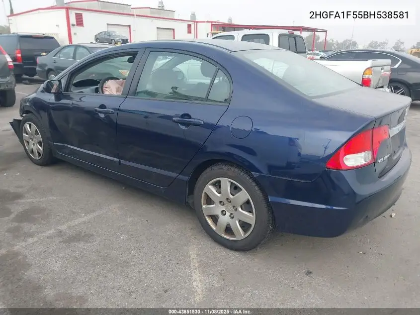 2HGFA1F55BH538581 2011 Honda Civic Lx