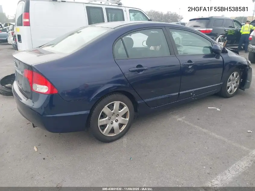 2HGFA1F55BH538581 2011 Honda Civic Lx