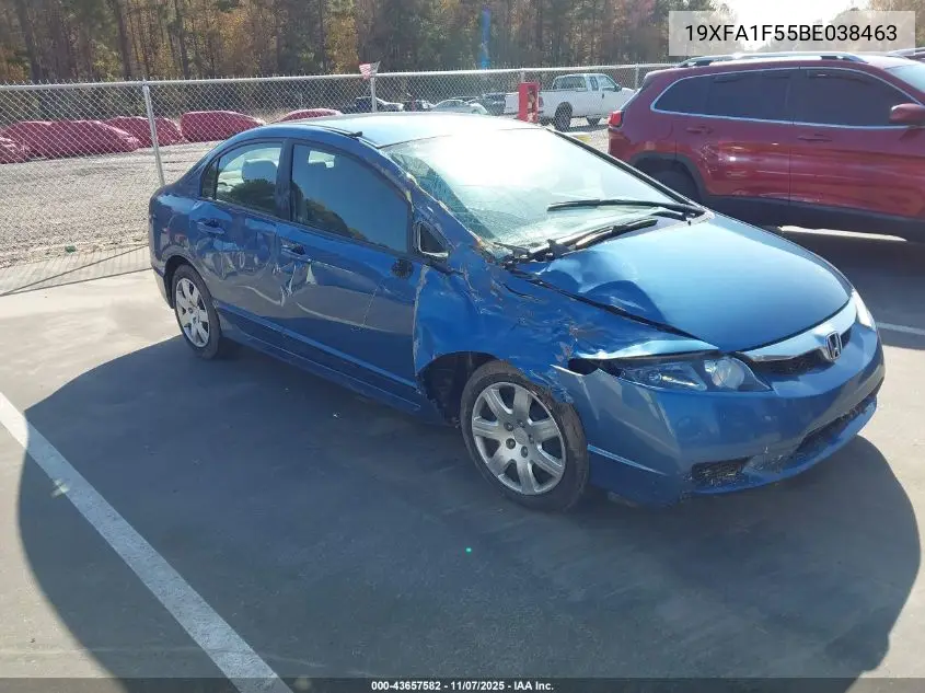 19XFA1F55BE038463 2011 Honda Civic Lx