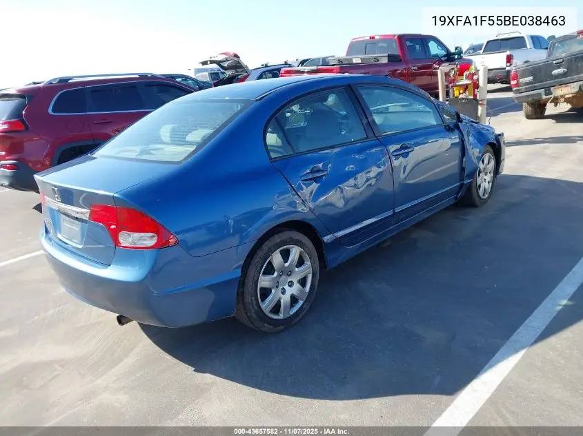 19XFA1F55BE038463 2011 Honda Civic Lx