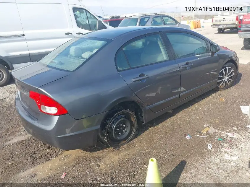 19XFA1F51BE049914 2011 Honda Civic Lx