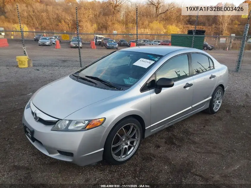 19XFA1F32BE003426 2011 Honda Civic Vp