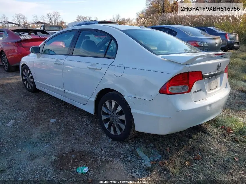 2HGFA1F9XBH516756 2011 Honda Civic Ex-L