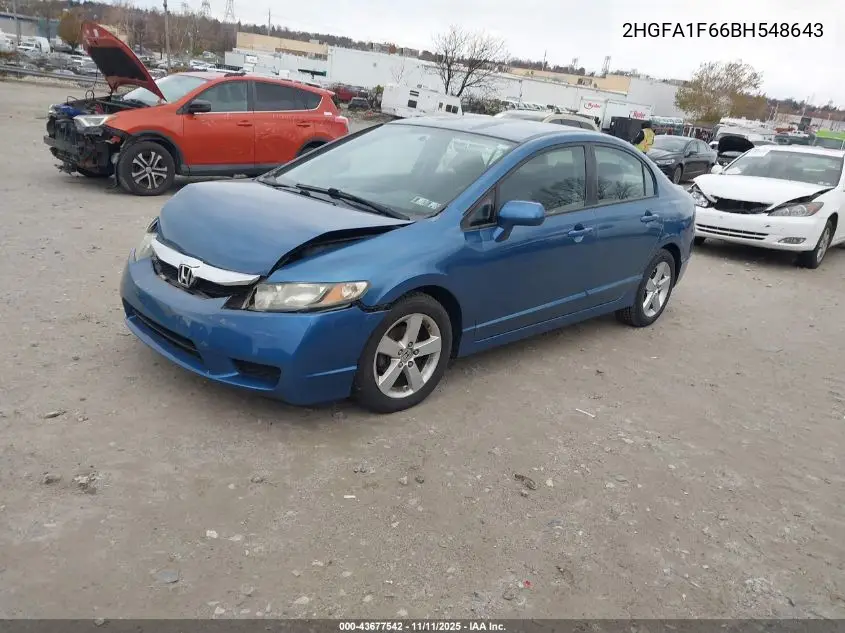 2HGFA1F66BH548643 2011 Honda Civic Lx-S