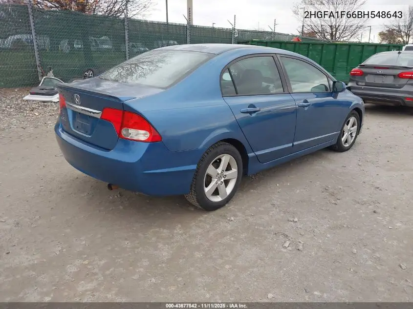 2HGFA1F66BH548643 2011 Honda Civic Lx-S