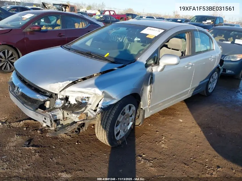 19XFA1F53BE031561 2011 Honda Civic Lx