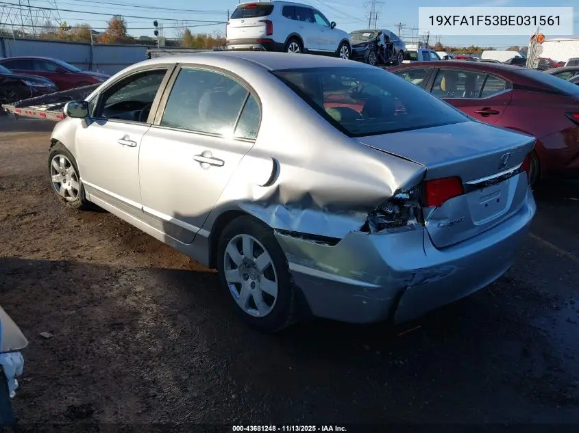 19XFA1F53BE031561 2011 Honda Civic Lx