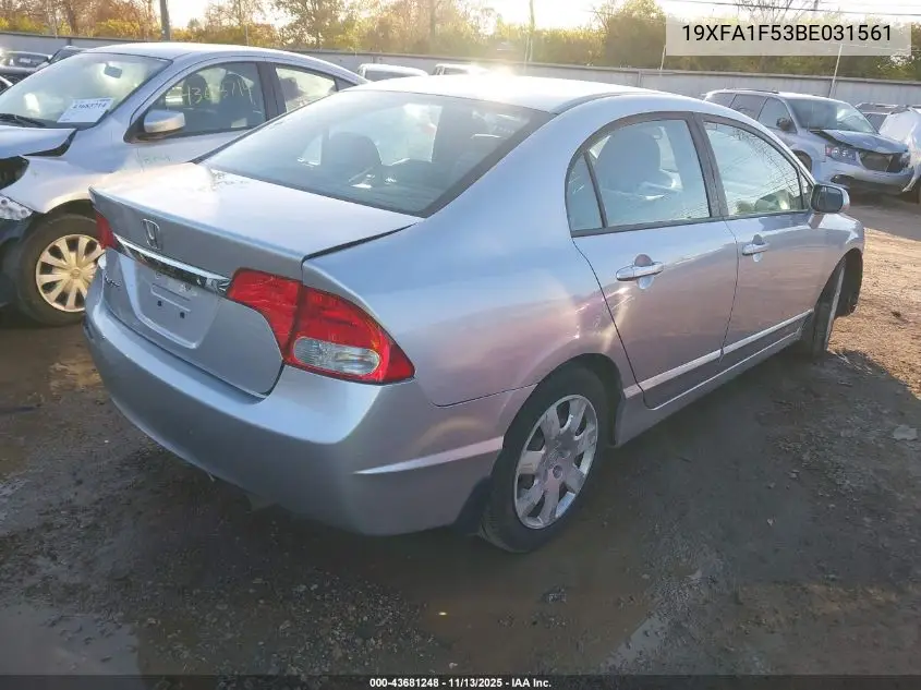 19XFA1F53BE031561 2011 Honda Civic Lx