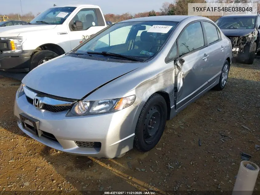 19XFA1F54BE038048 2011 Honda Civic Lx