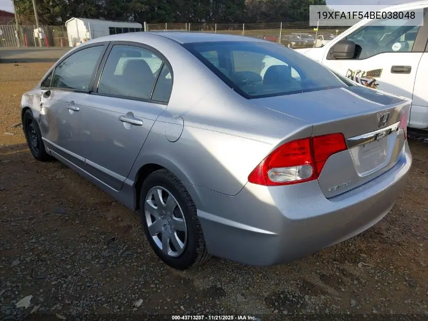19XFA1F54BE038048 2011 Honda Civic Lx