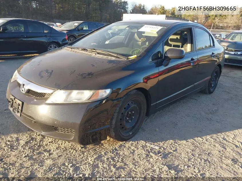 2HGFA1F56BH309665 2011 Honda Civic Lx