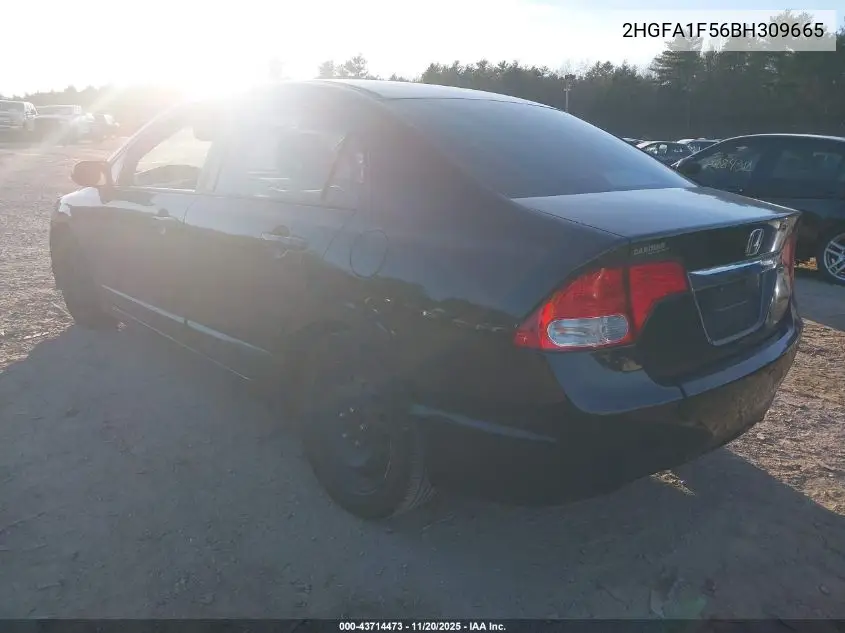 2HGFA1F56BH309665 2011 Honda Civic Lx