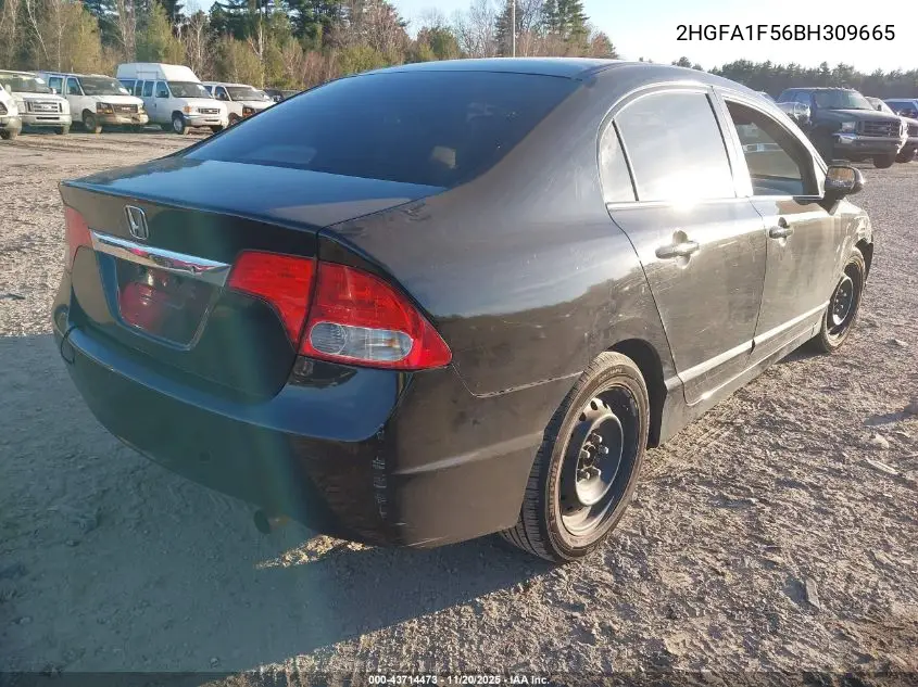 2HGFA1F56BH309665 2011 Honda Civic Lx