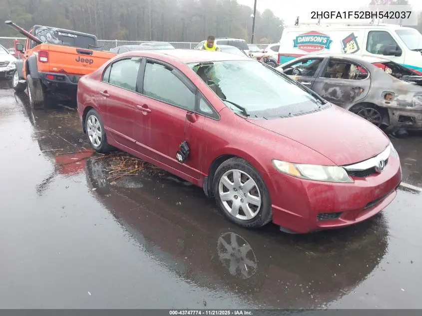 2HGFA1F52BH542037 2011 Honda Civic Lx