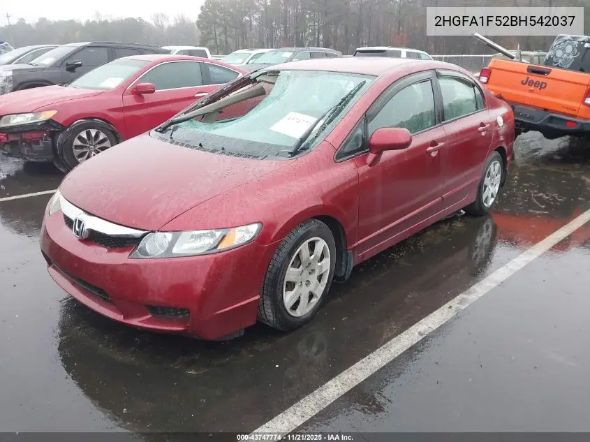 2HGFA1F52BH542037 2011 Honda Civic Lx
