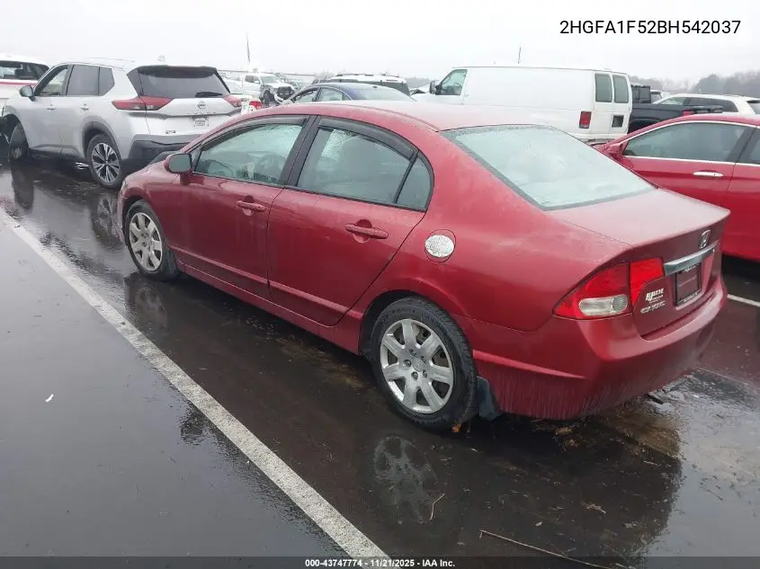 2HGFA1F52BH542037 2011 Honda Civic Lx