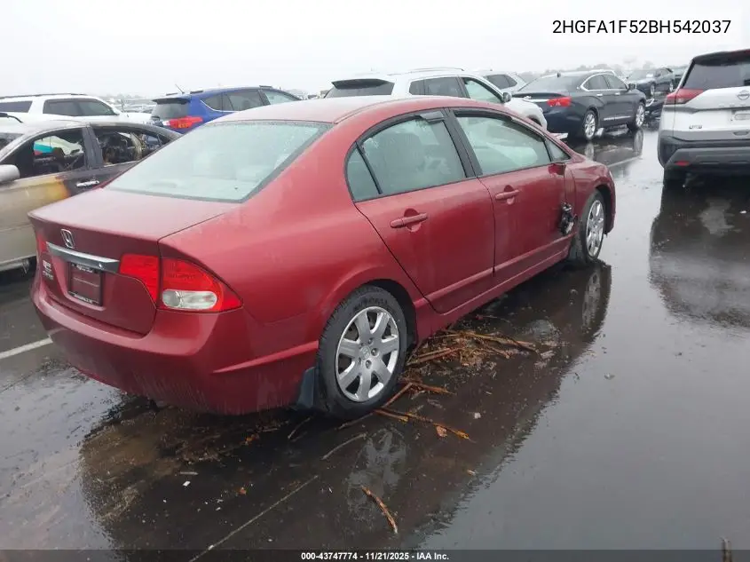 2HGFA1F52BH542037 2011 Honda Civic Lx