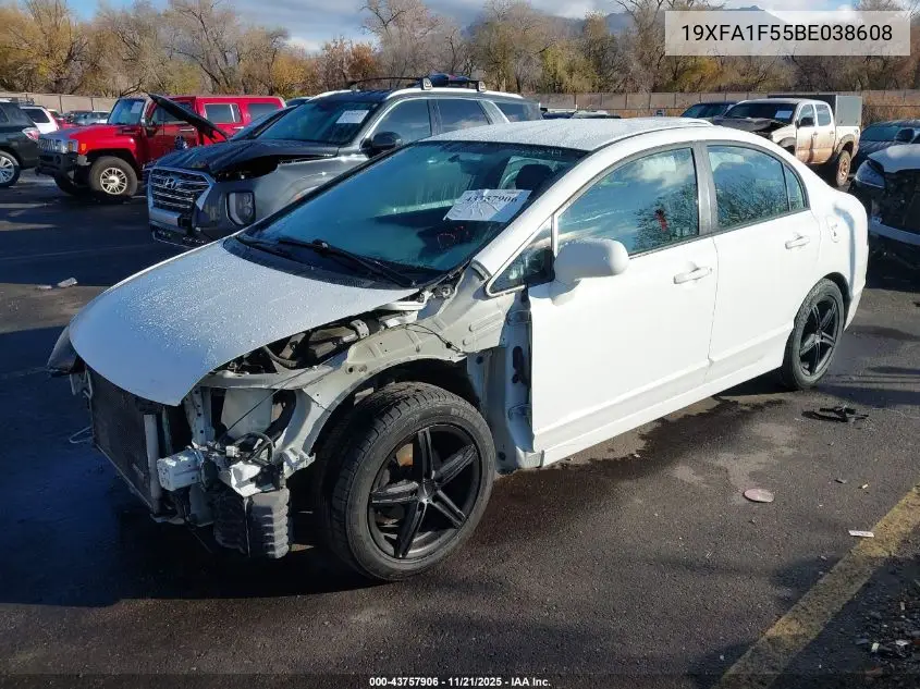 19XFA1F55BE038608 2011 Honda Civic Lx