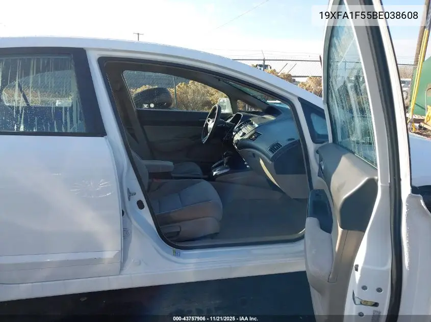 19XFA1F55BE038608 2011 Honda Civic Lx