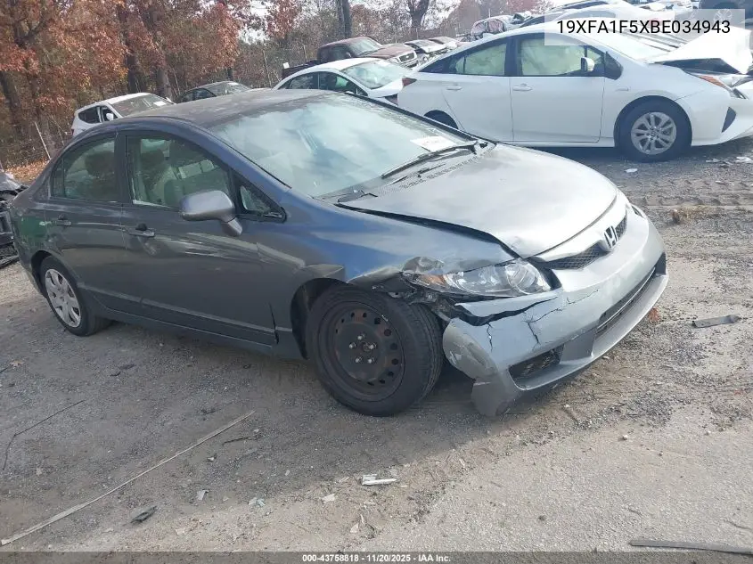 19XFA1F5XBE034943 2011 Honda Civic Lx