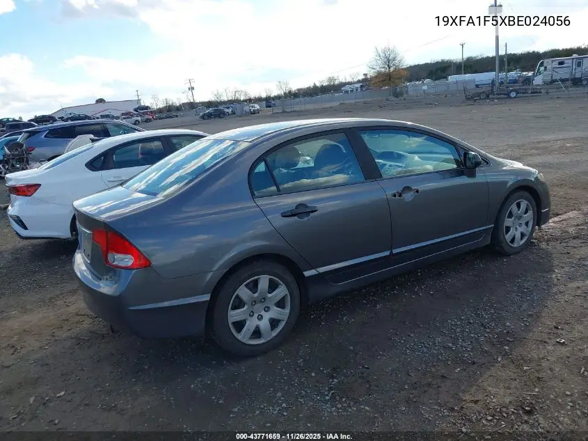 19XFA1F5XBE024056 2011 Honda Civic Lx