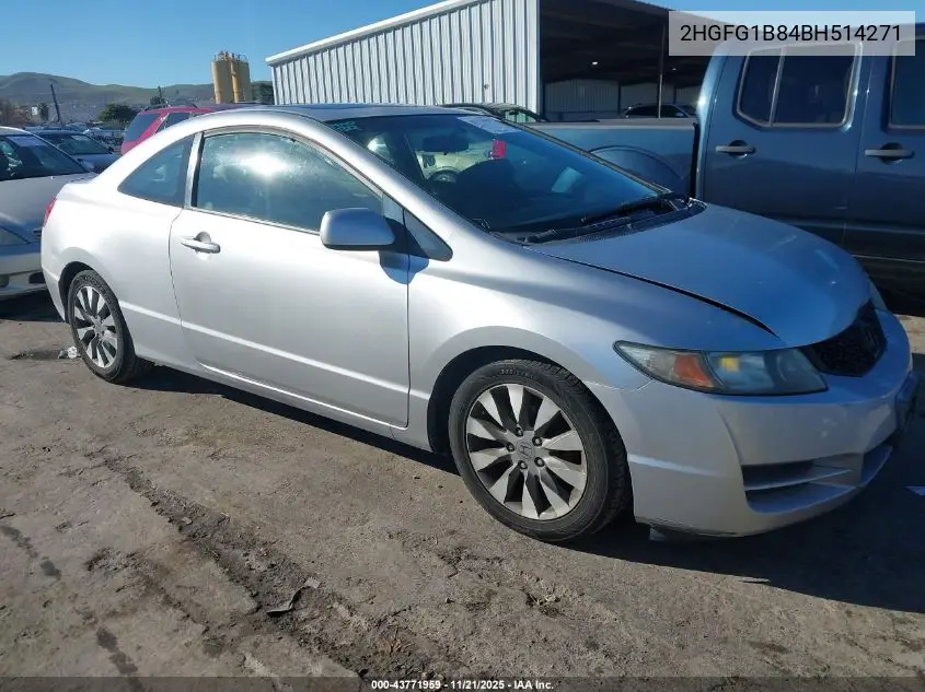 2HGFG1B84BH514271 2011 Honda Civic Ex