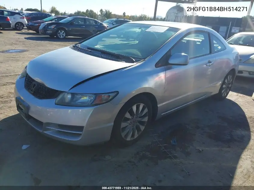 2HGFG1B84BH514271 2011 Honda Civic Ex