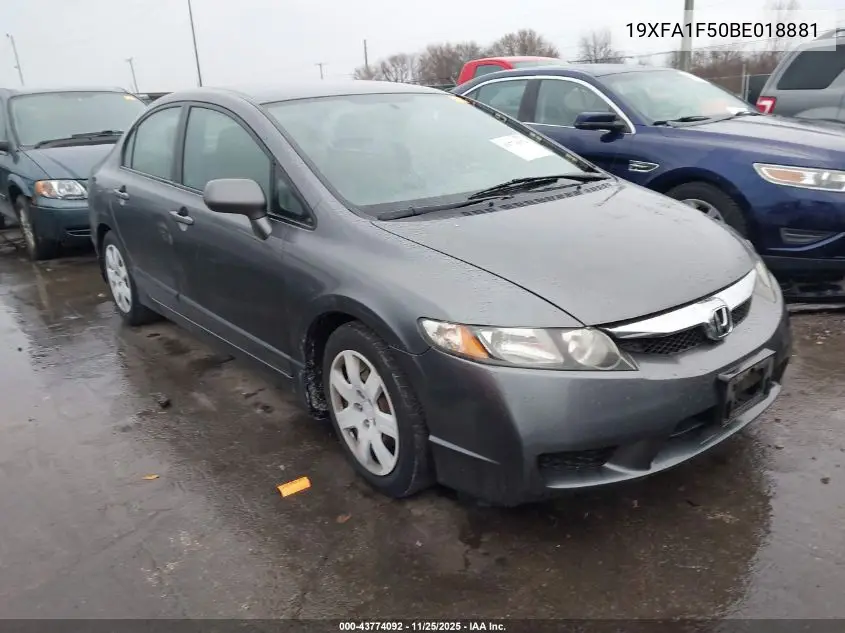 19XFA1F50BE018881 2011 Honda Civic Lx