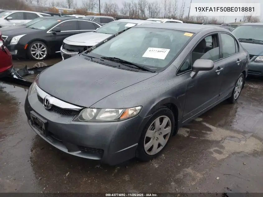 19XFA1F50BE018881 2011 Honda Civic Lx