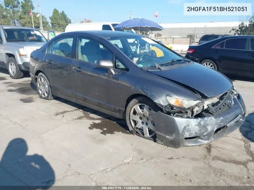 2HGFA1F51BH521051 2011 Honda Civic Lx
