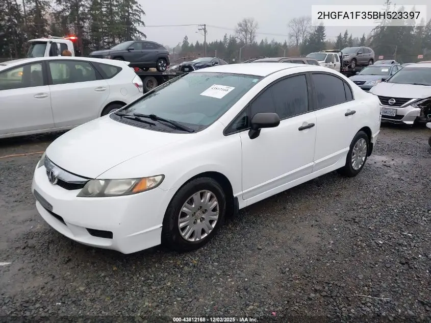 2HGFA1F35BH523397 2011 Honda Civic Vp