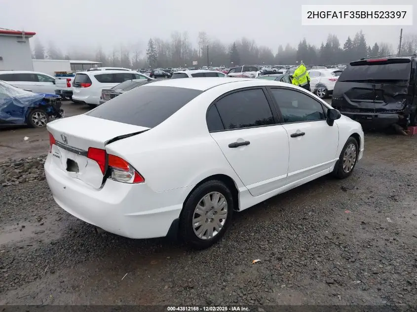 2HGFA1F35BH523397 2011 Honda Civic Vp