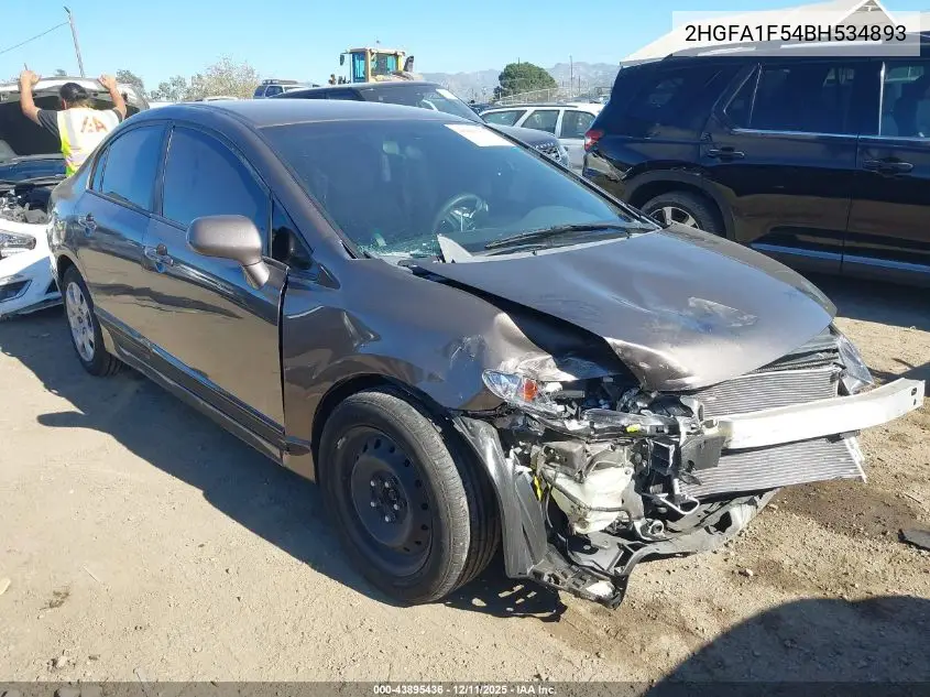 2HGFA1F54BH534893 2011 Honda Civic Lx