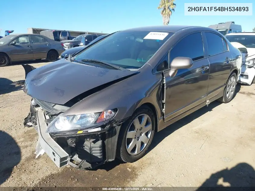 2HGFA1F54BH534893 2011 Honda Civic Lx