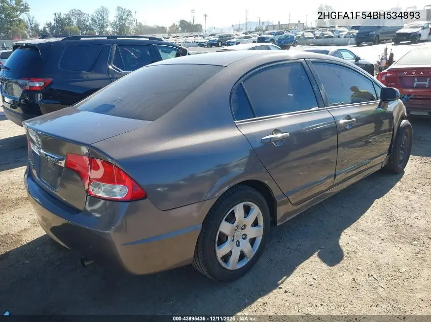 2HGFA1F54BH534893 2011 Honda Civic Lx