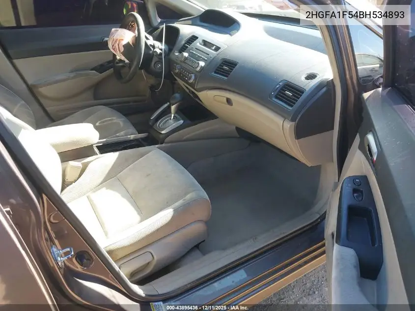 2HGFA1F54BH534893 2011 Honda Civic Lx