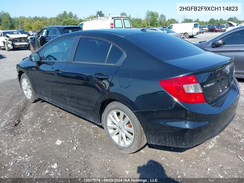 2HGFB2F9XCH114823 2012 Honda Civic